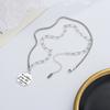 S925 Sterling Silver Letter Round Plate Pendant Necklace Ins Hip-hop Wild Clavicle Chain