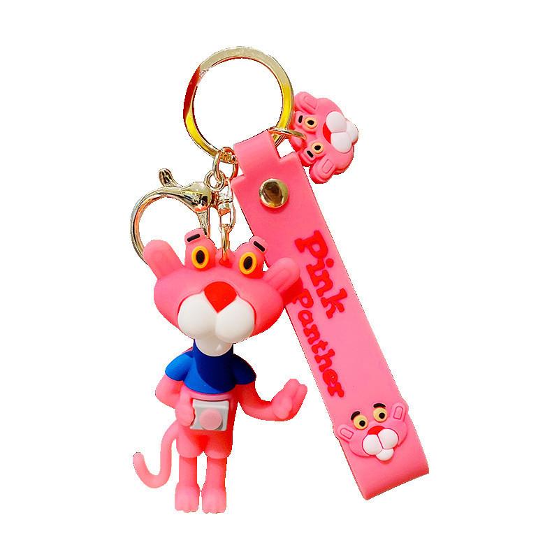 Очаровательный мультяшный брелок Розовая пантера для аксессуаров для сумки для автомобиля Креативные студенческие подарки