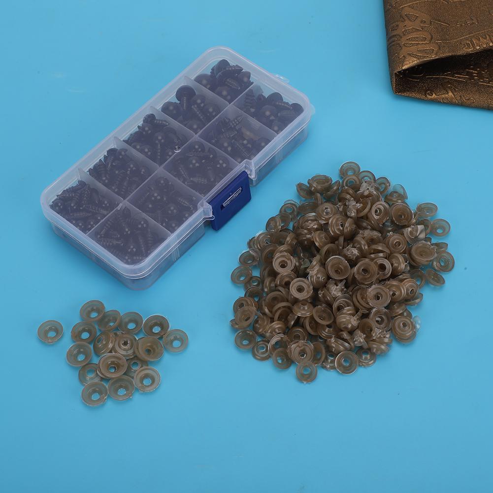 240pcs Safety Black Doll Eyes Plastic Screw Type for Teddy Bear Doll Animal Hand Craft Felted Toy