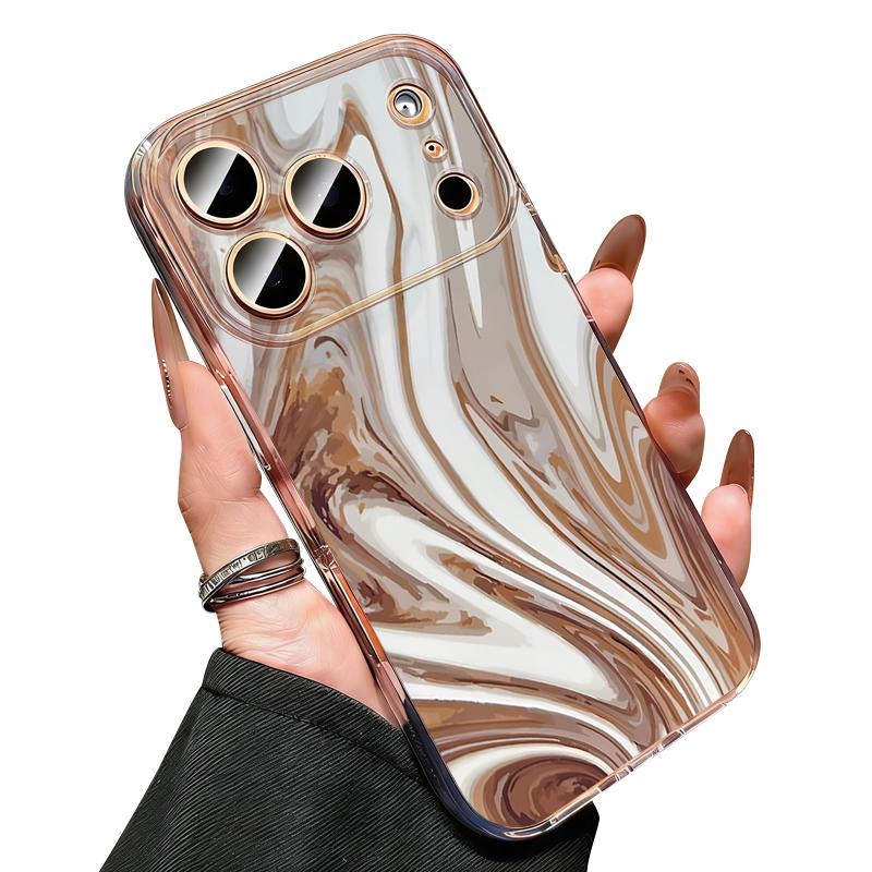 Акварельный мраморный чехол для iPhone 18 Pro Max iPhone 17 16 15 14 13 Pro Max 17E 16E Ударопрочный прозрачный мягкий силиконовый чехол