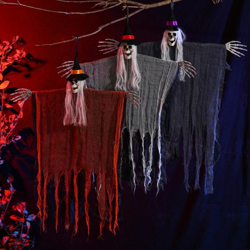 Halloween Ornament with Skull Head Halloween Decorations for Indoor Balconys Outdoor Yard Garden Parties Decorations