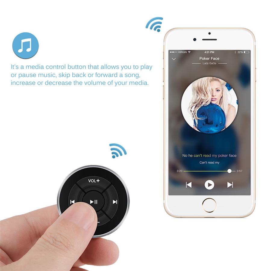 Универсальные беспроводные Bluetooth медиа кнопки дистанционного управления на руле автомобиля