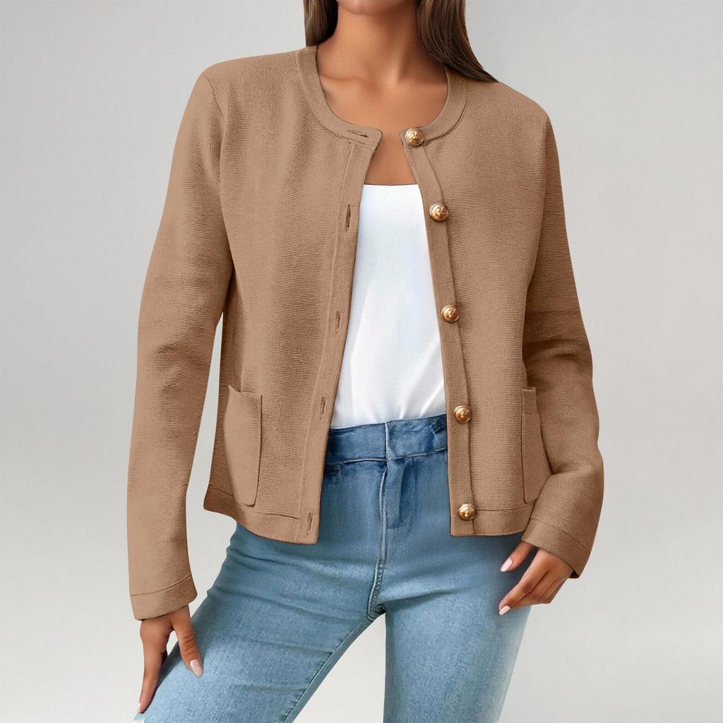 Women's Cardigan Sweater Clothing Fashion Cropped Jacket Trendy Casual Long Sleeve Top