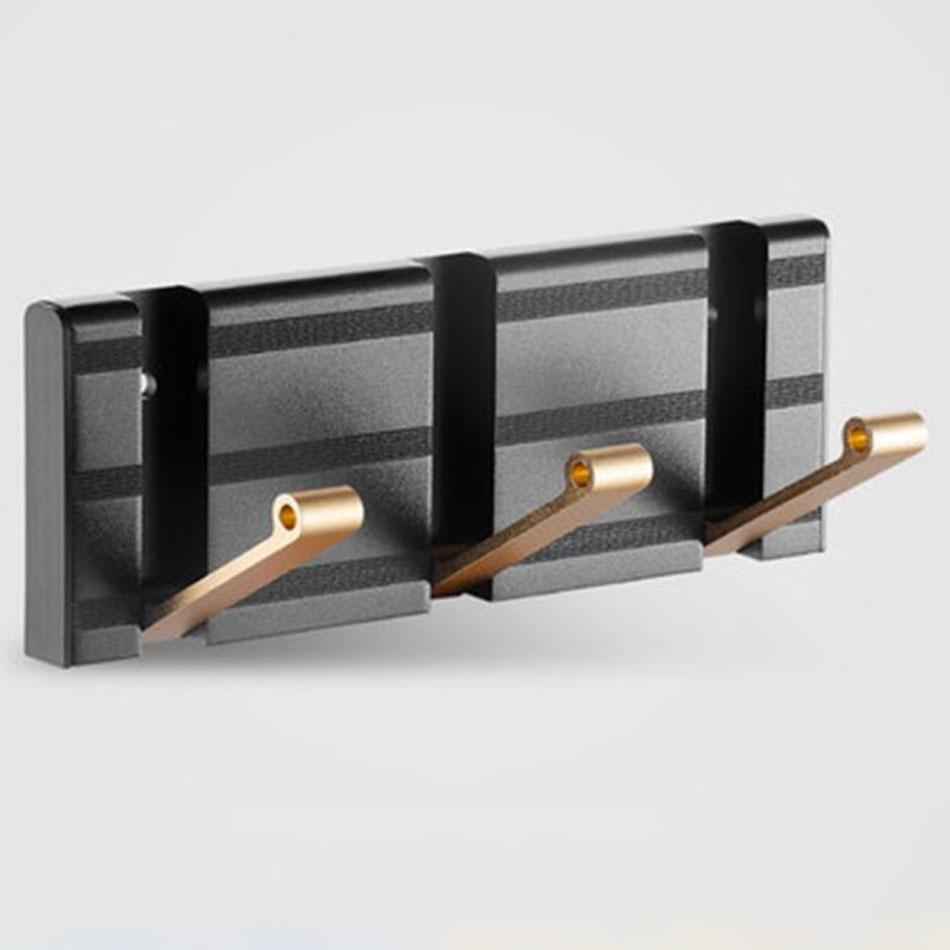 Невидимый складной настенный крючок, черный, серебристый, золотой, алюминиевый, для прихожей, ванной, туалета, двери, для хранения одежды и полотенец 1 2 3 4 5 6 Крючки