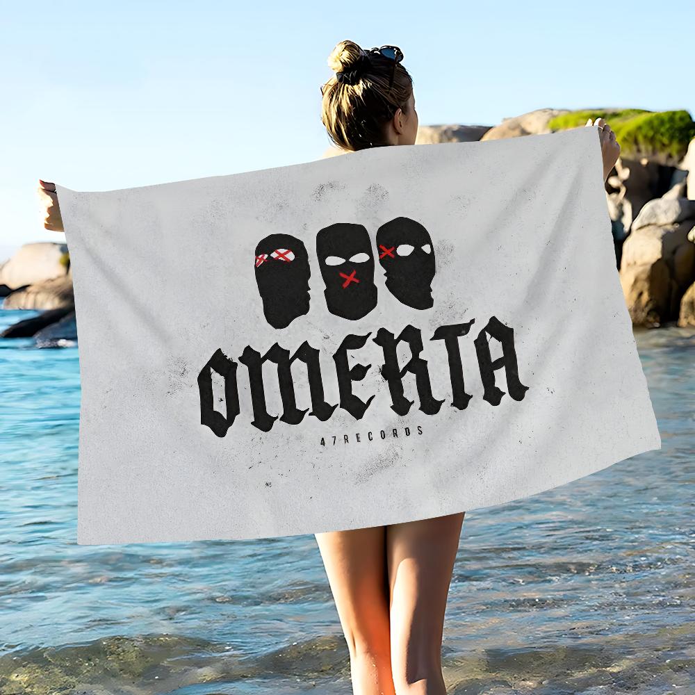 Пляжное полотенце из микрофибры от рэпера O-Omerta, впитывающее, быстросохнущее, мягкое, для йоги, плавания, отдыха на курорте, альпинизма