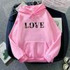 2025 New Arrival Women's Hooded Sweatshirts Love Flower Print Hoodies All Season Ladies Urban Casual Fashion Warm Soft Pullover