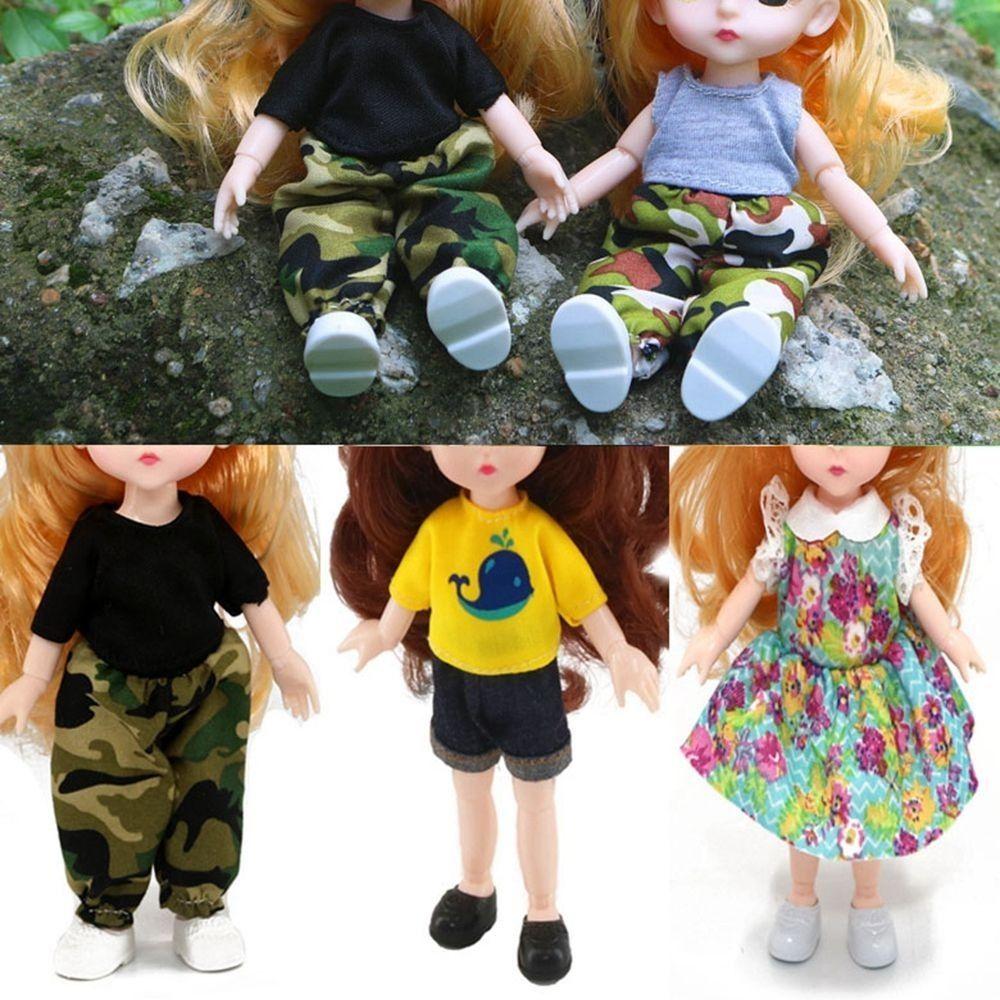 20 Styles 16~17cm Doll Clothes Casual Wear Rompers T-shirt Hat Doll Skirt Suit for 16~17cm Doll