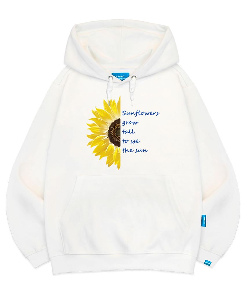 Худи с подкладкой из флиса, с принтом подсолнуха, унисекс, большие размеры M~4XL (Тип B)