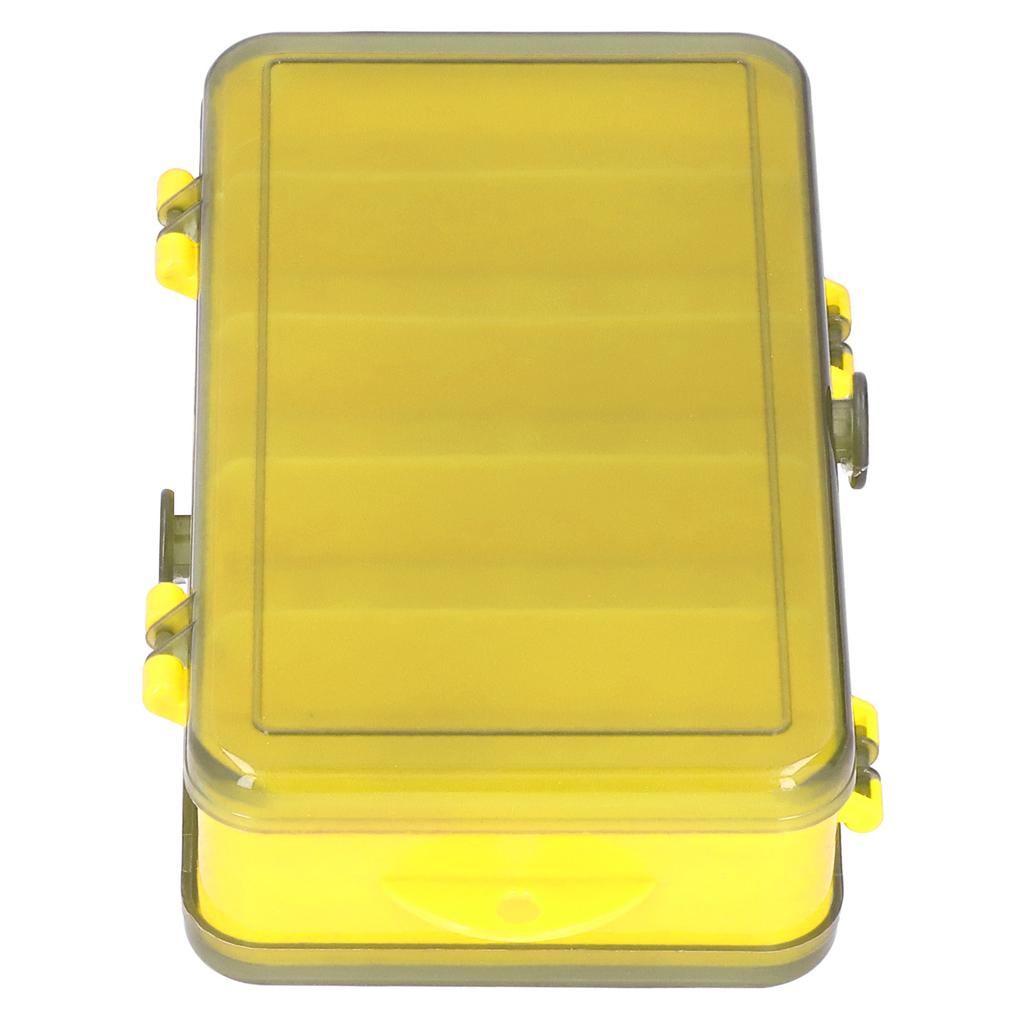 Коробка для рыболовных приманок Реверсивный кейс для приманок Двусторонняя пластиковая коробка-органайзер для хранения наживки Желтый