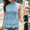 Summer Women's Fashion Solid Colour Hanging Neck Sleeveless Top