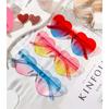 Funny Candy Color Gradient Lenses Heart Glasses Heart-shaped Sunglasses Party Sun Glasses Shades