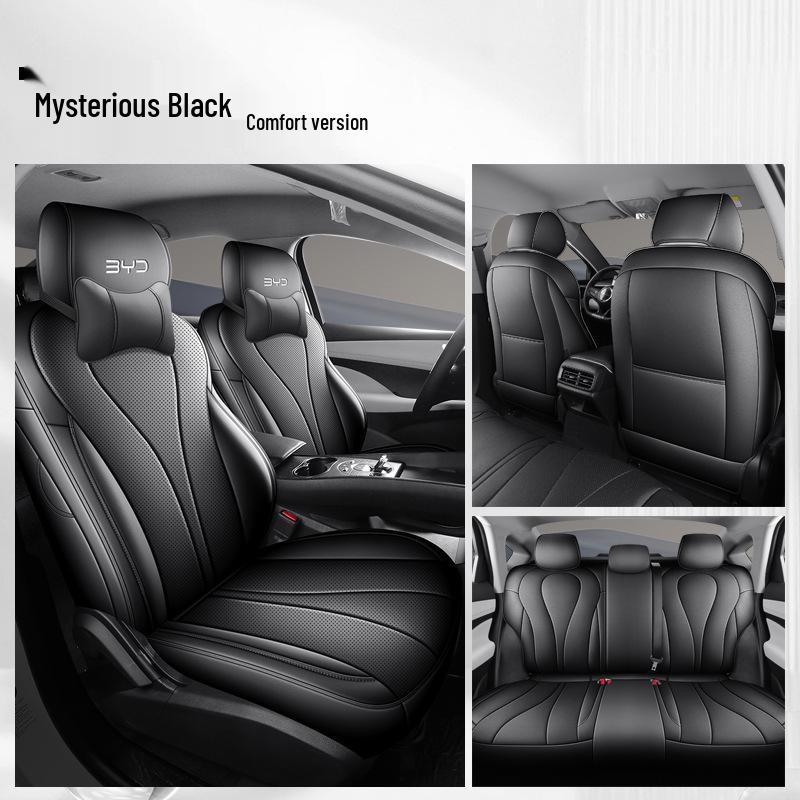 Всесезонные автомобильные чехлы-подушки из натуральной кожи для BYD Seal 05DM-i - Универсальная посадка на пять сидений