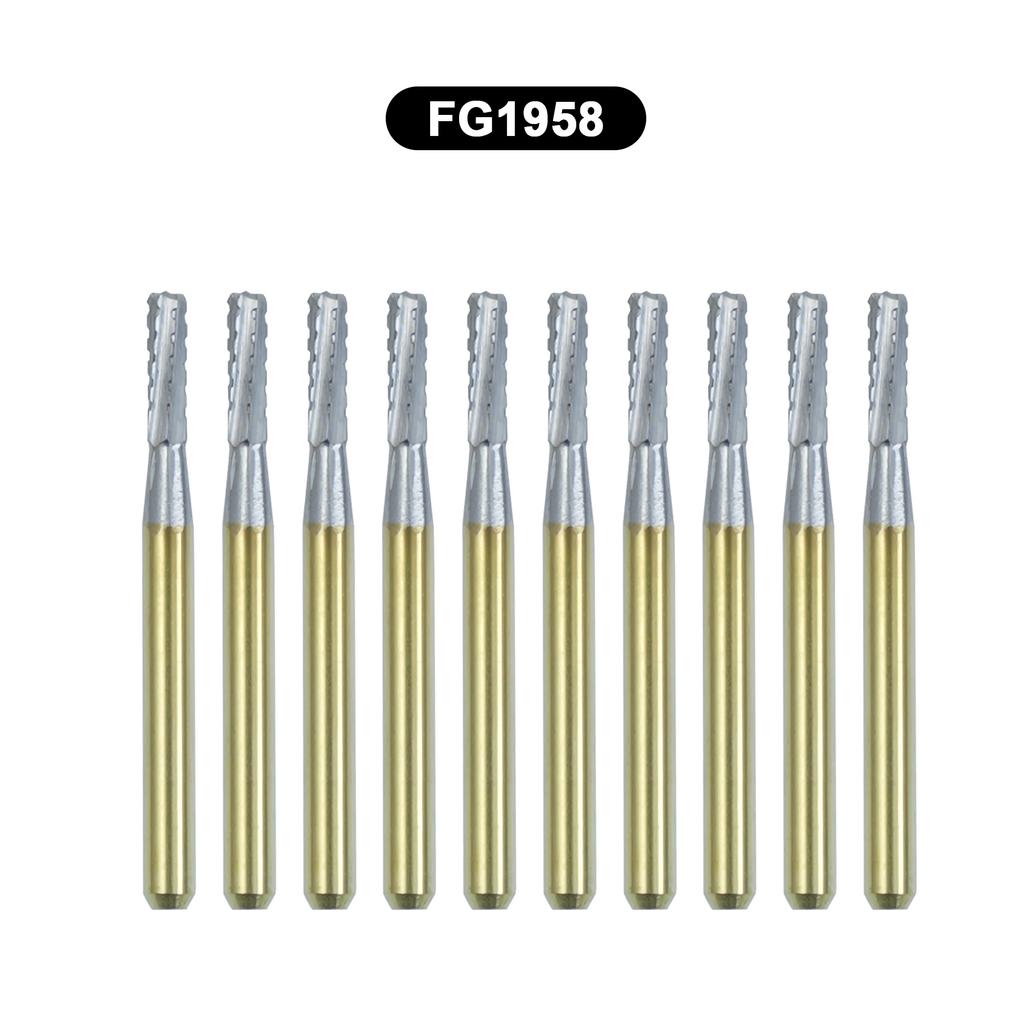 10Pcs/Box WellCK FG Dental Carbide Burs Dia 1.6mm For High Speed Tungsten Steel Burs FG330 FG556 FG245 FG34