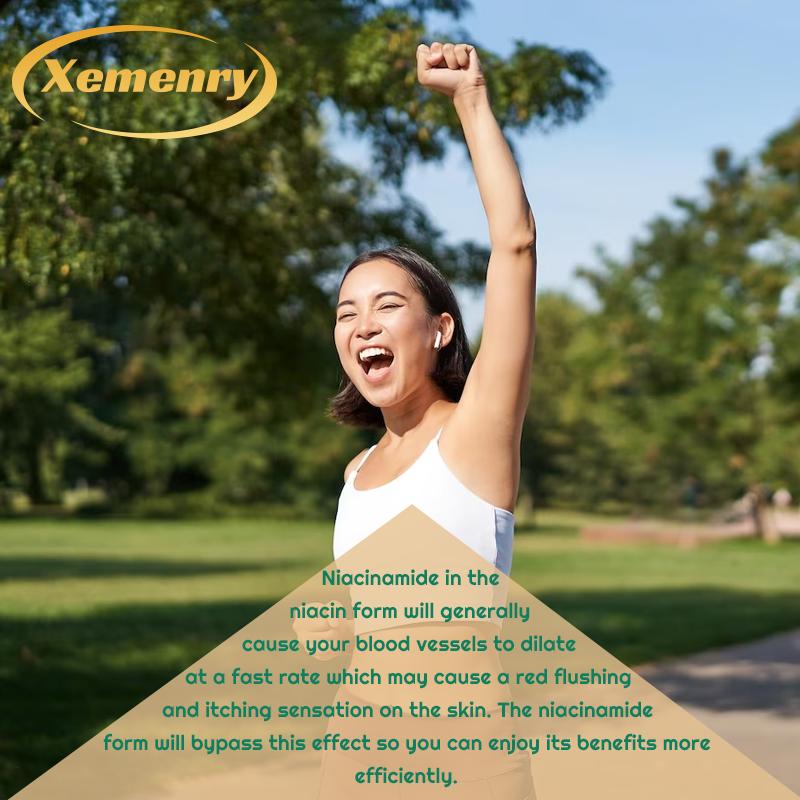 High-concentration niacinamide (vitamin B3) formula, 1000 mg - non-GMO, gluten-free, suitable for both men and women.