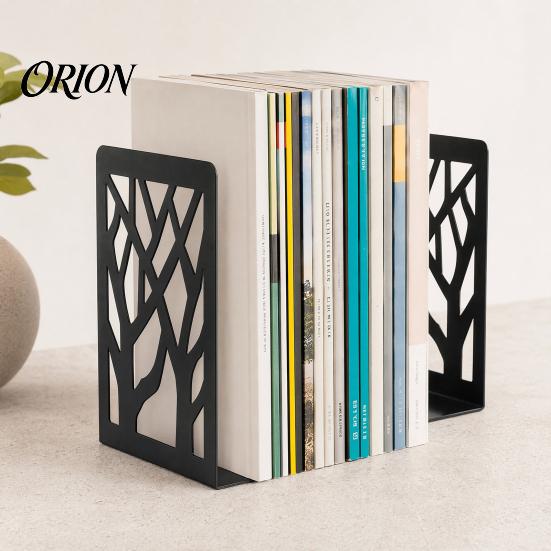 Толстая Подставка для Книг 1 Пара Декоративные Подставки для Книг 'Древо Жизни' для Полок, Прочные Полочные Органайзеры с Полым Узором, Держатели-Ограничители для Стола,
