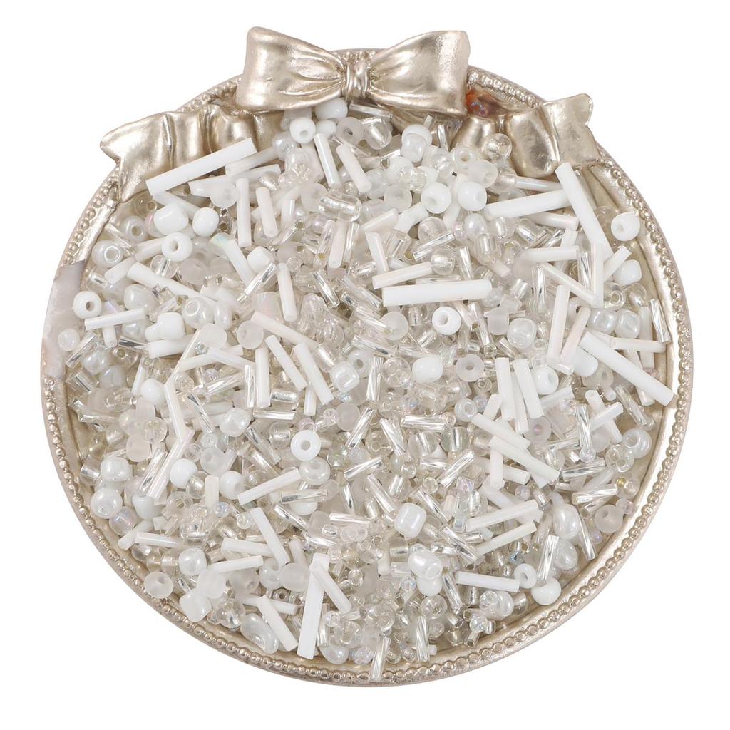 15000pcs Mixed Shapes Sizes Glass Seed Beads Multi Colors Round Bugle Glass Bead For DIY Jewellery Craf Making Garment Beading Embroidery Accessories