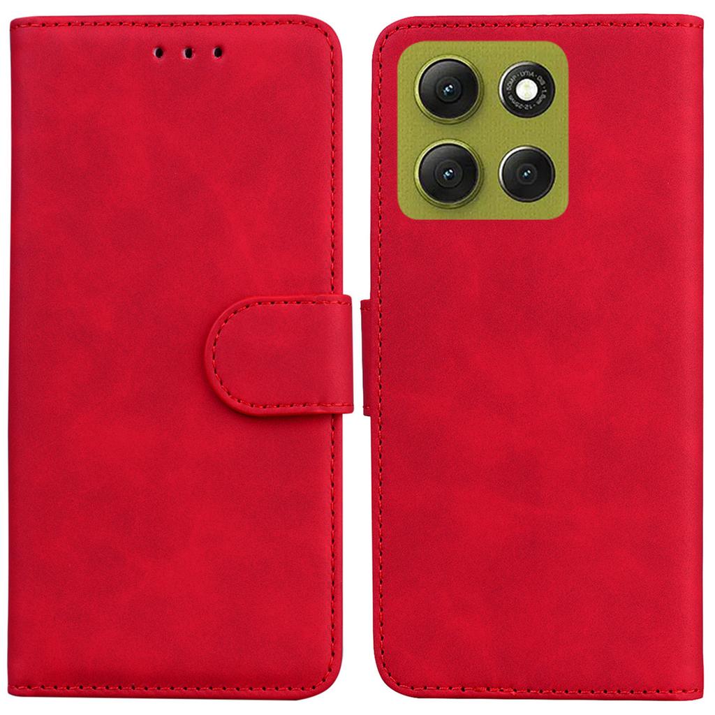 Чехол для Motorola Moto G86 5G Однотонный кожаный кошелек Чехол для телефона