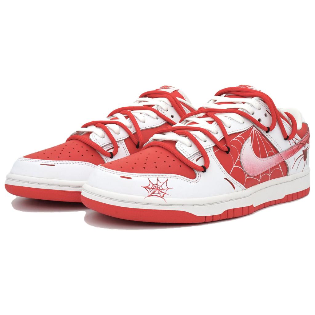 Nike Dunk Spiderweb Seal Slip Resistant Abrasion Resistant Low top Skateboard Shoes Men's White Red DD1391-600(Team545-)