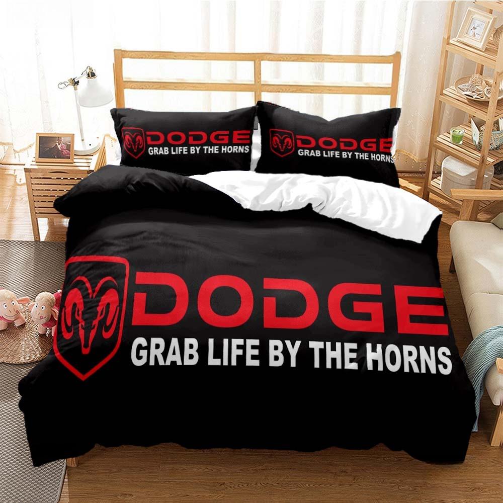Мода D-Dodge-Ram-Автомобиль Всесезонный пододеяльник Одеяло Постельные комплекты Мягкий пододеяльник и наволочки Односпальный_Двуспальный_Королевский_Кинг