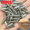 100pcs Cross Self Tapping Screw Layer Plate Holder Wardrobe Cabinet Closet Septum Screw Fixed Shelf Support Pegs with Non-Slip Sleeve