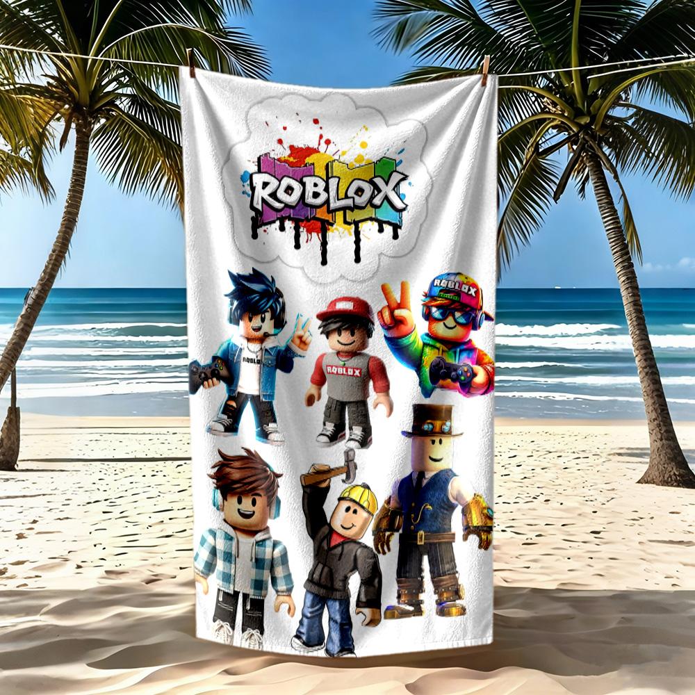 Roblox2 Beach Towel Super Soft & Absorbent Comfortable Lightweight Perfect for Traveling Yoga Camping and Swimming
