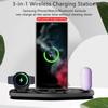 Складная беспроводная зарядная подставка 3 в 1 для Samsung S22 S21 S20 Galaxy Watch 5 4 Active 3/4, док-станция для быстрой зарядки наушников
