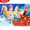 5D DIY Diamond Painting Christmas Santa Claus Cross Stitch Diamond Embroidery Landscape Snow Handmade Gift Art