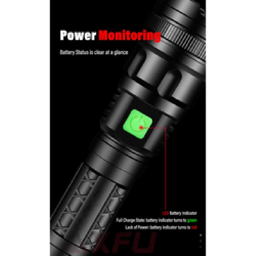 Handheld 18650 LED Flashlight High Power Flashlight Zoomable High Lumen Torch Light For Outdoor Cycling Hiking Camping