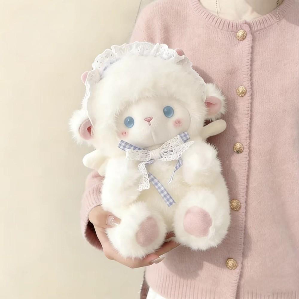 Soft Plush Fabric Sheep Plush Doll Angel Sheep Plush Bedtime Hugging Room Decoration
