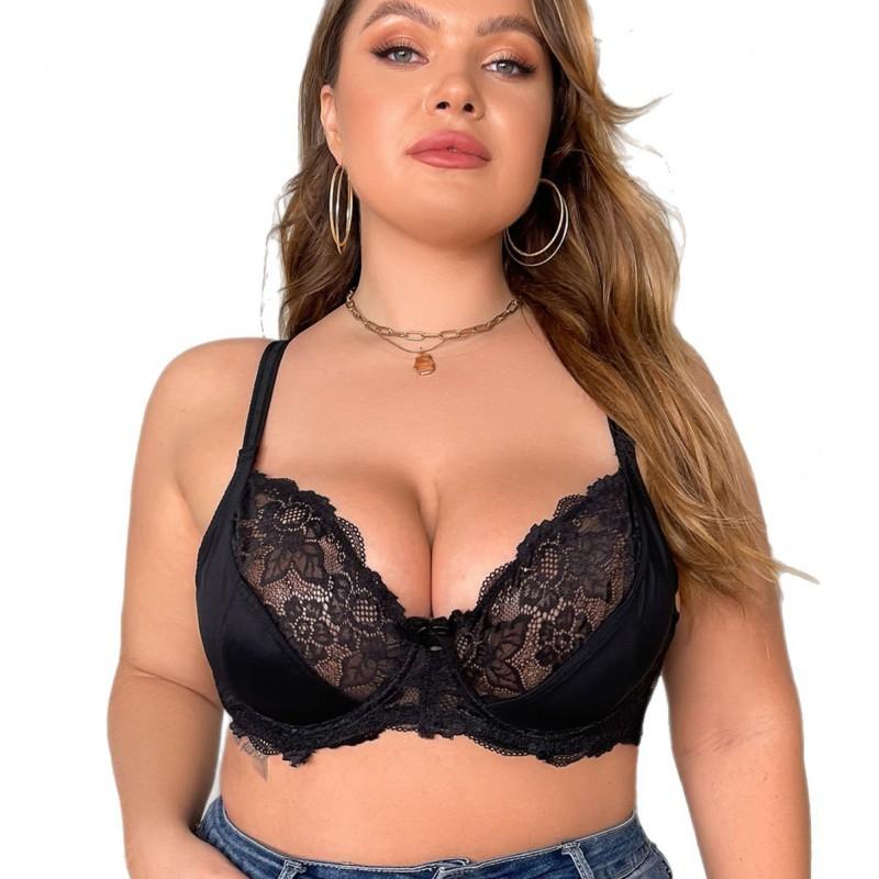 Plus Size Underwire Bra Sexy Push Up Full Support Large Breasts