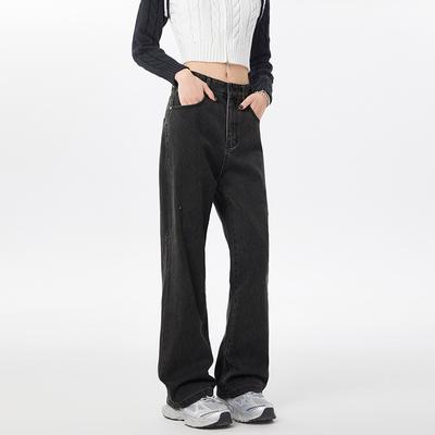 Американские старые джинсы ретро универсальные драпирующиеся прямые мужские и женские одинаковые брюки