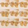 Gold Multi-Style Zircon Hoop Earrings for Women