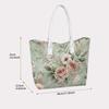 Elegant Floral Pattern Tote Bag Daily Use Large Capacity Fashion Handbag for Shopping Travel 