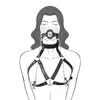 Harness Bondage Sex Toys Women SM Body Chest Harness Belt with Mouth Gag Nipple Clamps Adult Restraints Bondage Sex Games