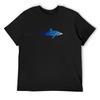 Blue Fade Shark T-Shirt Oversized Anime Clothes Sports Fans Graphic T Shirt Vintage Workout Shirts for Men