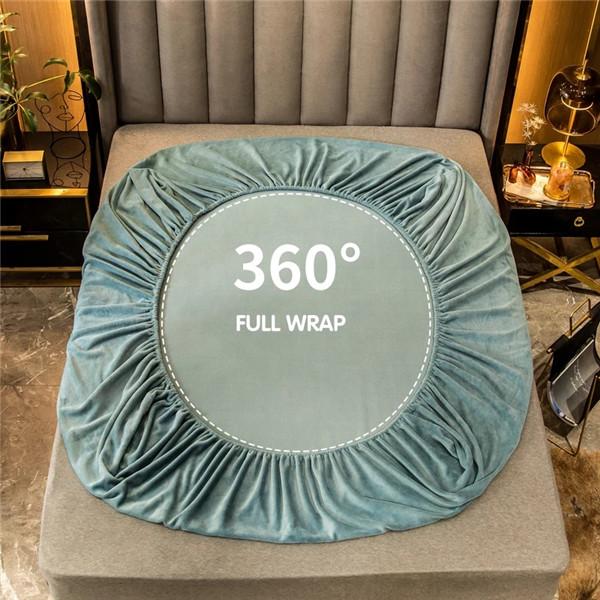 Winter Plush Elastic Fitted Sheet Double Bed Sheet Soft Warm Velvet Bedspread Mattress Cover Bed Linen Protector Twin Queen King