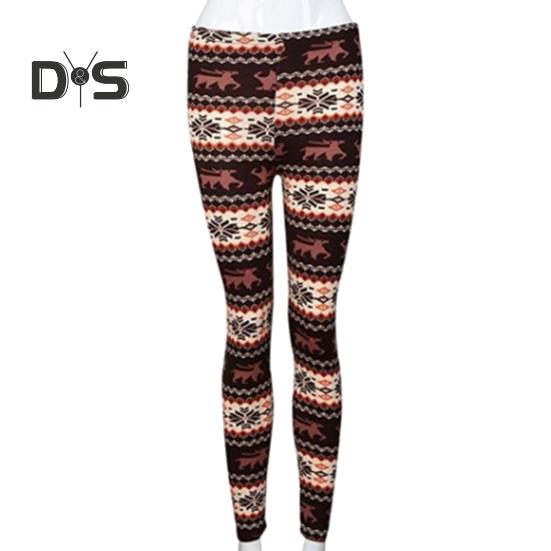 Леггинсы осень-зима с принтом лося и снежинок, обтягивающие, с высокой талией, отличная эластичность, приподнятая попа, плотные, теплые, мягкие, рождественские, длинные брюки, утягивающие брюки