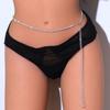 Silver Waist Belly Chain Rhinestone Body Chain Sexy Flat Snake Chain Women