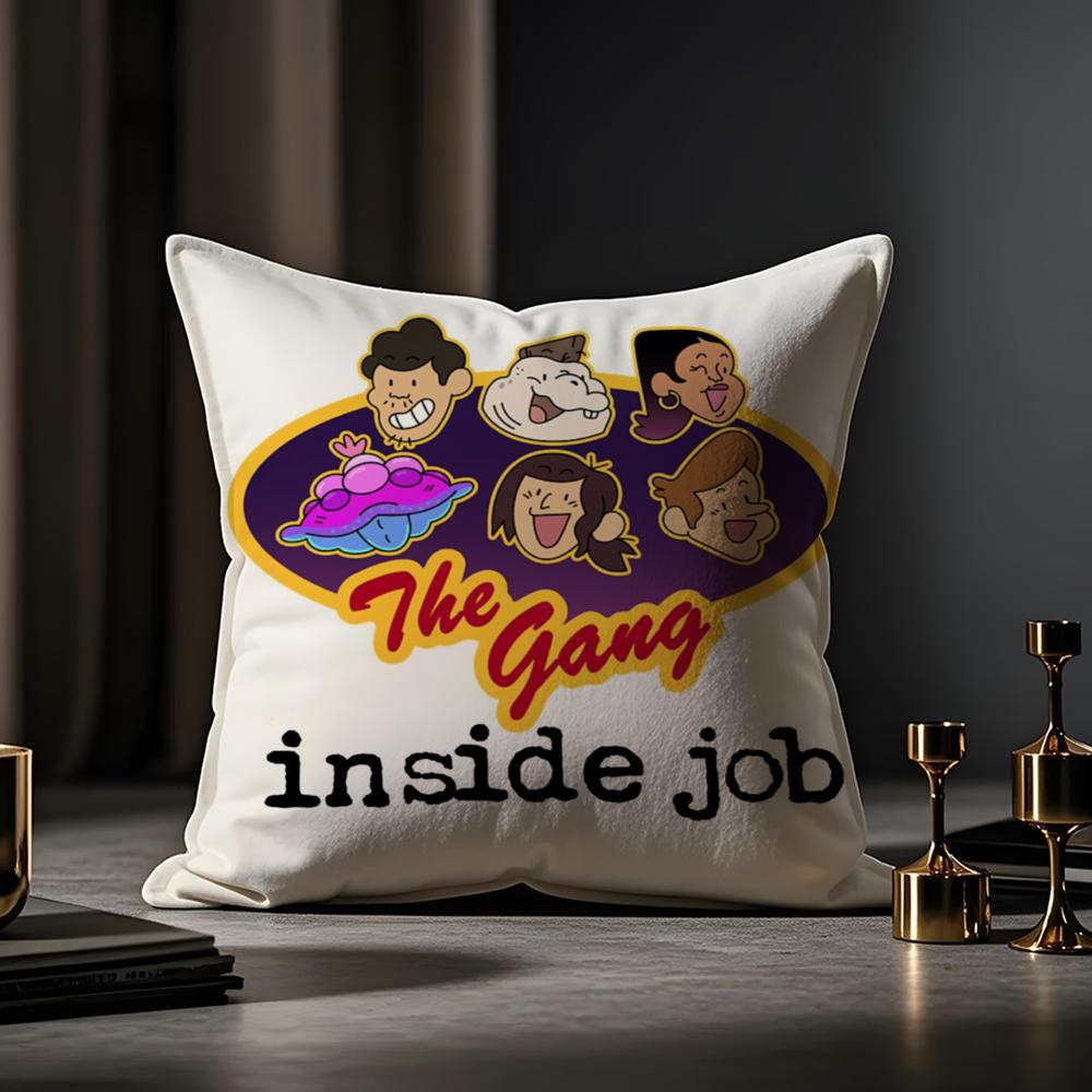 Inside Job Cushion Cover Anti-dustmite Pillowcase Invisible Zipper Silky Short Plush Sofa Cushion Cover