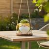 Resin Planter Pot With Swing Design For Outdoor Garden Decoration Durable And Lightweight