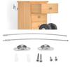Furniture Anchors Stainless Steel Adjustable Enhanced Safety Anti Tip Furniture Wall Anchor Fasteners for Wardrobe Dresser