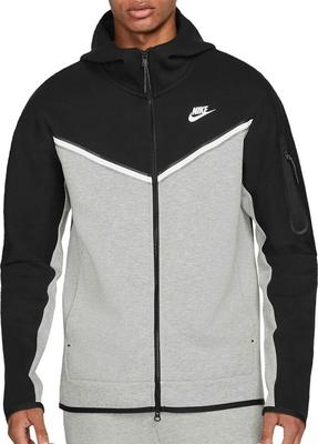 Куртка Tech Fleece Windrunner Full Zip Hoodie (CU4489) черный/темно-серый вереск/белый