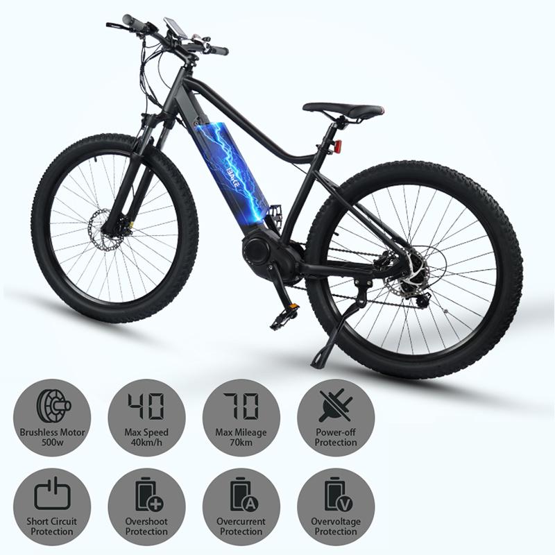 Средний моторный велосипед горный велосипед пляжный снег MTB 10AH 750W 48V Motor E Bike 7 Speed 27.5Inch Ebike Открытый Велоспорт для мужчин Велосипед