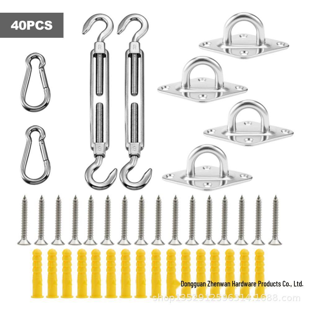 Heavy-Duty Stainless Steel Shade Sail Awning Accessories with Diamond Turnbuckles