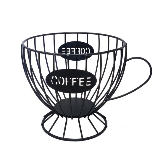 Coffee Storage Basket Practical Sturdy Iron Coffee Pod Holder Capsule Organizer for Home
