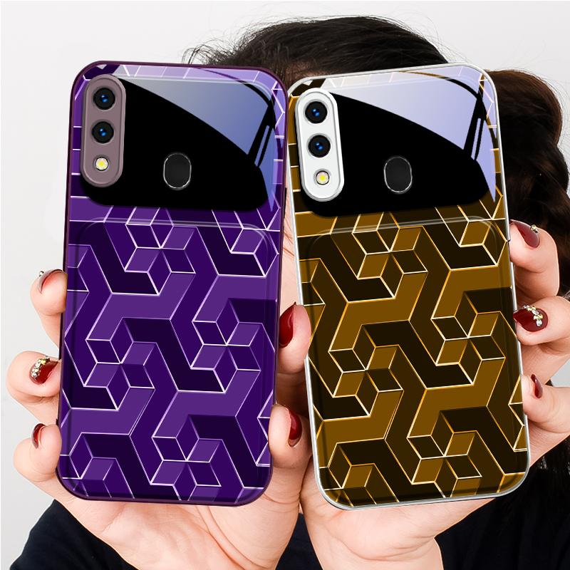 Абстрактная геометрическая сетка Для Samsung A20 30 22 23 24 25 26 31 32 33 34 35 42 50 51 52 53 54 55 56 70 71 72 73 стеклянный чехол для телефона