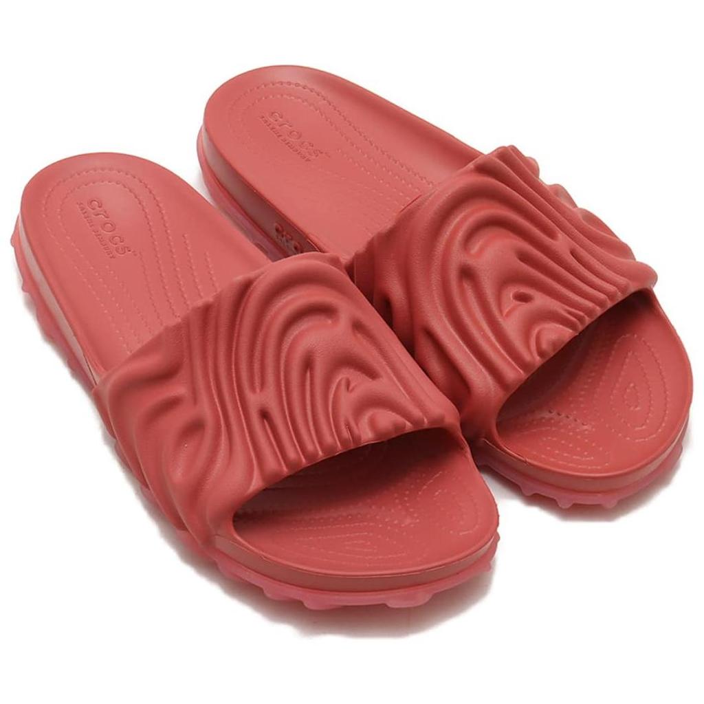 Salehe Bembury x Crocs Pollex Slide Открытый носок Плоские Шлепанцы с отпечатком пальца Унисекс Красные