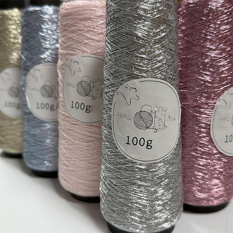 100 г/моток пряжа Super Flash Silver Wrap Core золотая и серебряная нить блестящая серебряная вощеная нить 0,8 мм