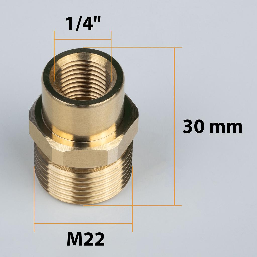 25m sewer cleaning hose with M22 external thread