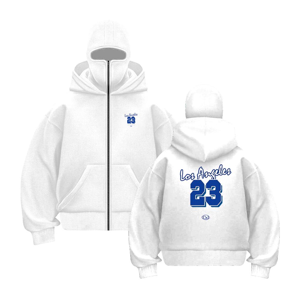 Los Angeles 23 Graphic Men's zipper printing Hoodies Men's Women Hip Hop Hooded Sweatshirt Fashion Casual Oversized Hoodie